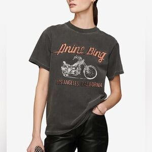 Anine Bing Lili motorcycle graphic t-shirt, size medium